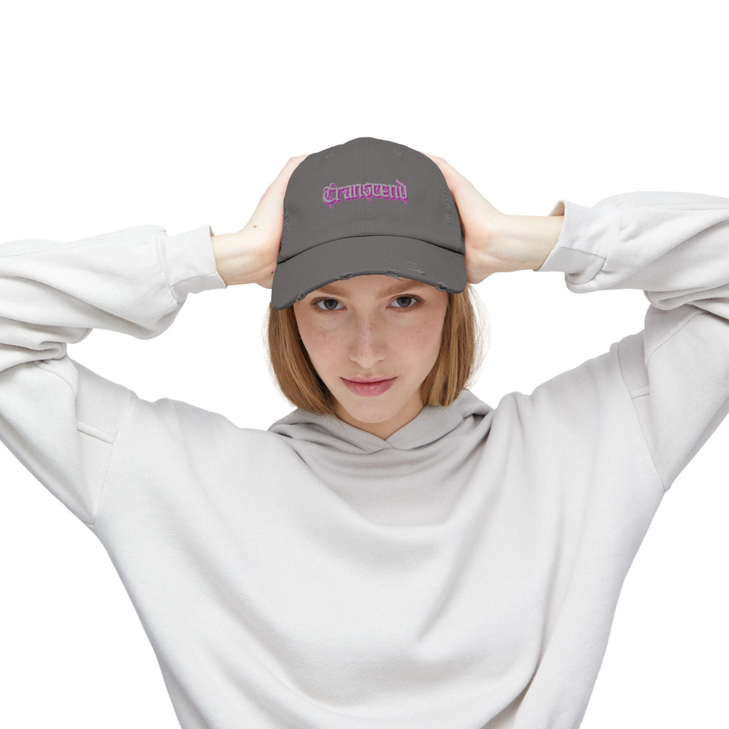 Transcend Gothic Graphic Blackletter Font Distressed Cap (Unisex) Nickel