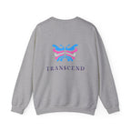 Transcend Logo Crewneck Graphic Long Sleeve Comfy Cotton (Unisex) Athletic Grey