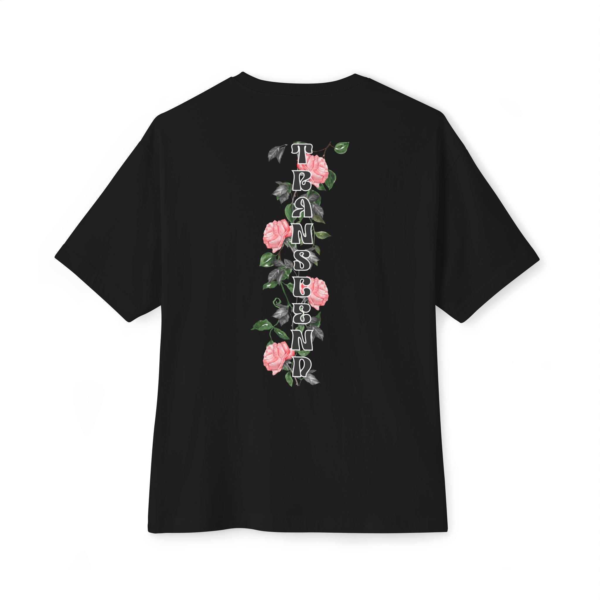 Transcend Rose Vine Gothic Grunge Graphic Dark T-Shirt (Unisex) Black
