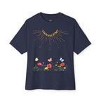 Rise And Grow Garden Transcend Graphic Oversized T-Shirt (Unisex) Navy