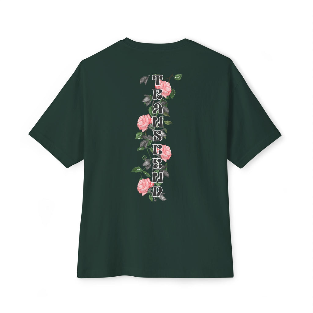 Transcend Rose Vine Gothic Grunge Graphic Dark T-Shirt (Unisex) Forest Green