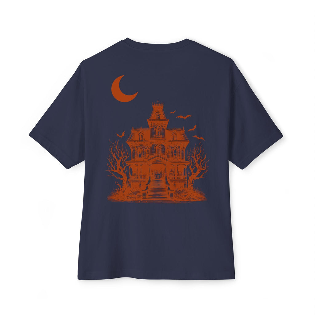 Haunted Manor Transcend Oversized T-Shirt (Unisex) Navy
