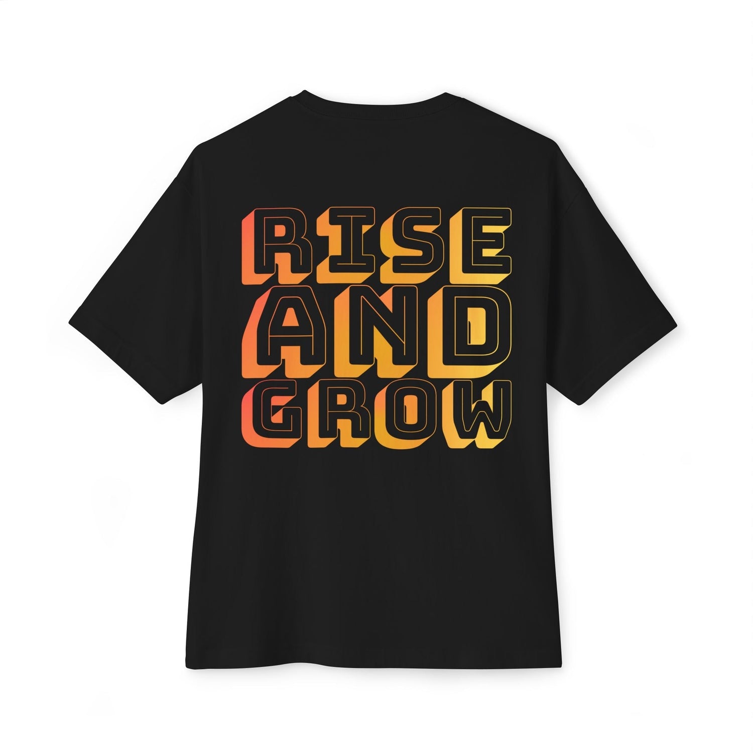 Rise And Grow Double Graphic Transcend T-Shirt (Unisex) Black