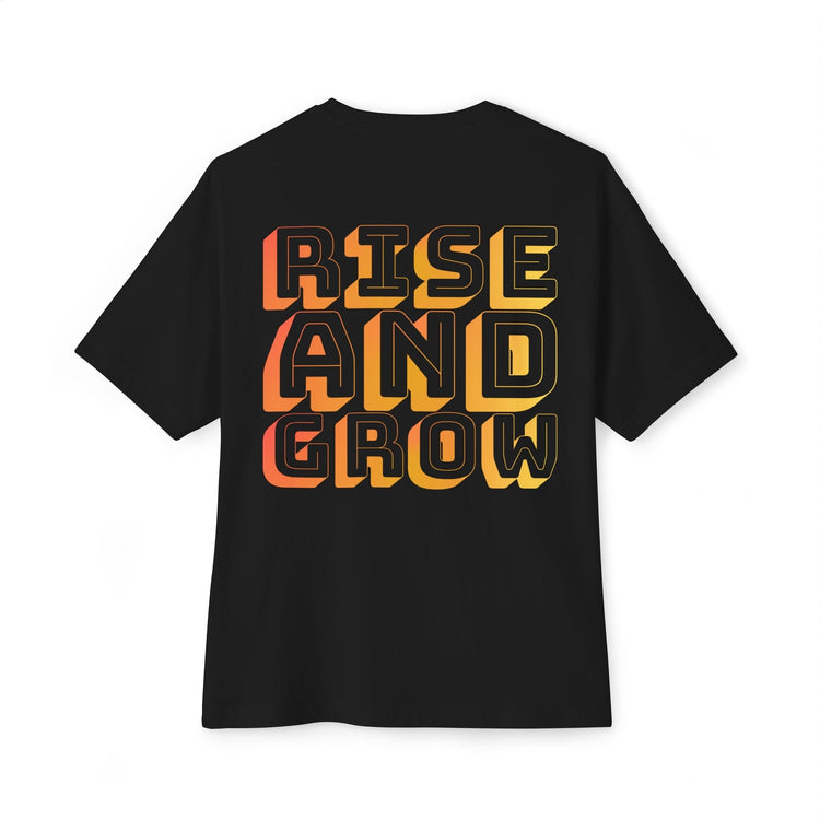 Rise And Grow Double Graphic Transcend T-Shirt (Unisex) Black