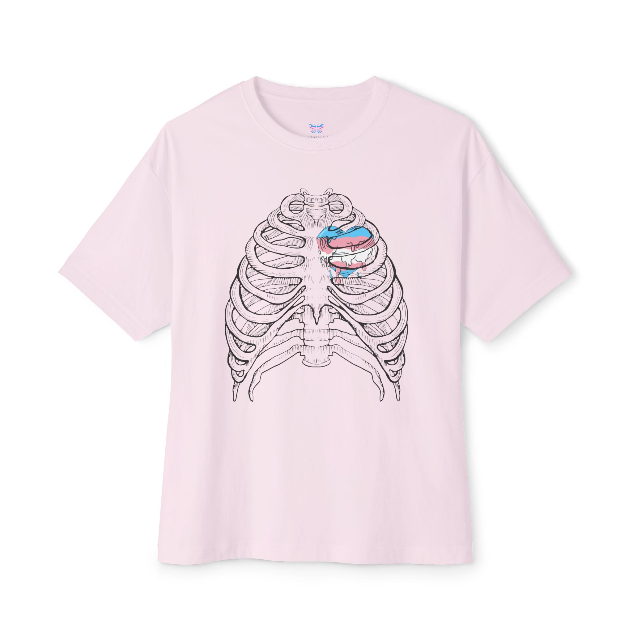 Open Heart Transcend Oversized T-Shirt (Unisex) Soft Pink