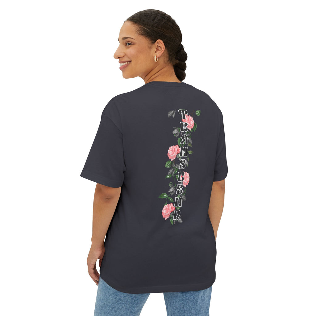 Transcend Rose Vine Gothic Grunge Graphic Dark T-Shirt (Unisex) Dark Gray