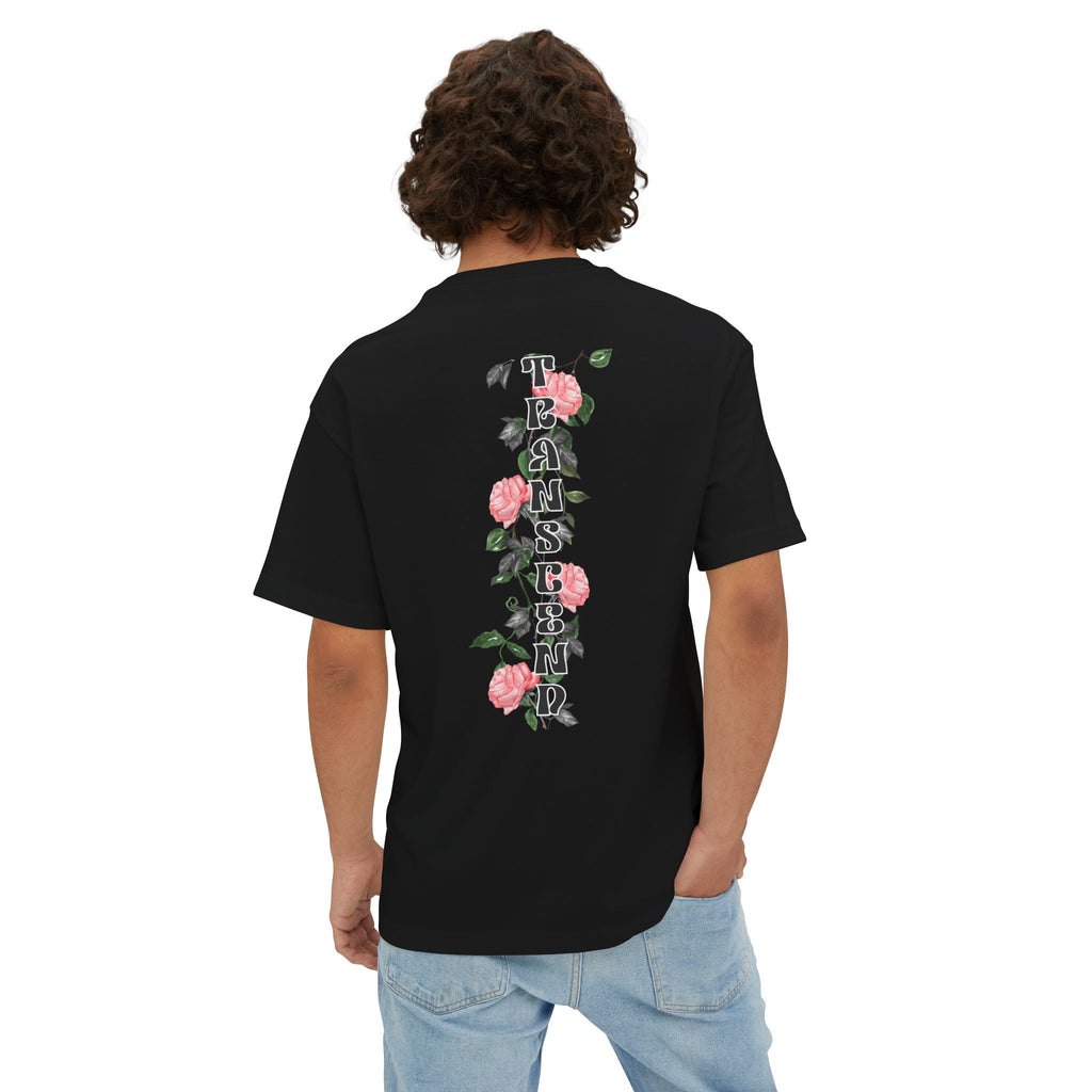 Transcend Rose Vine Gothic Grunge Graphic Dark T-Shirt (Unisex) Black