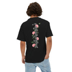Transcend Rose Vine Gothic Grunge Graphic Dark T-Shirt (Unisex) Black