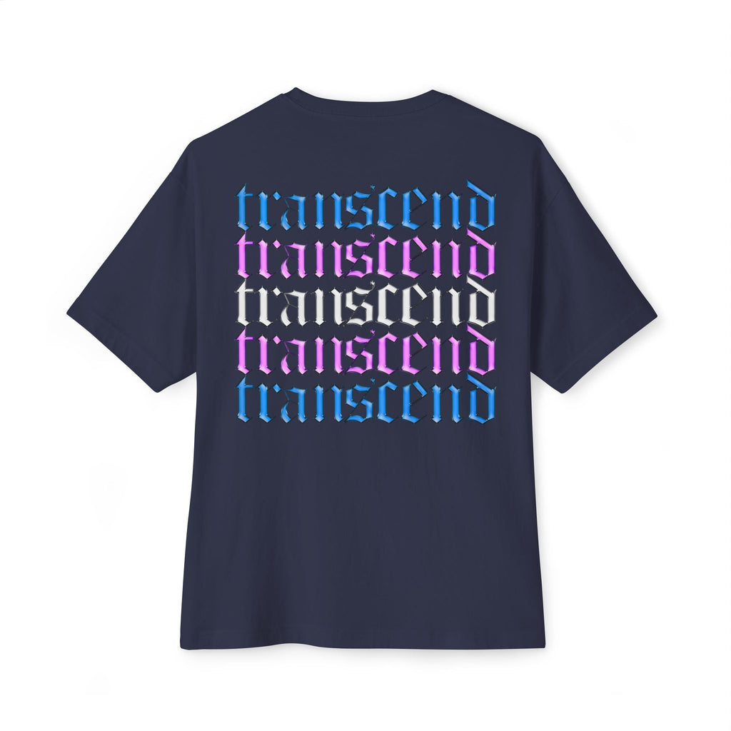 Transcend Blackletter Font Gothic Graphic Transcend T-Shirt (Unisex) Navy