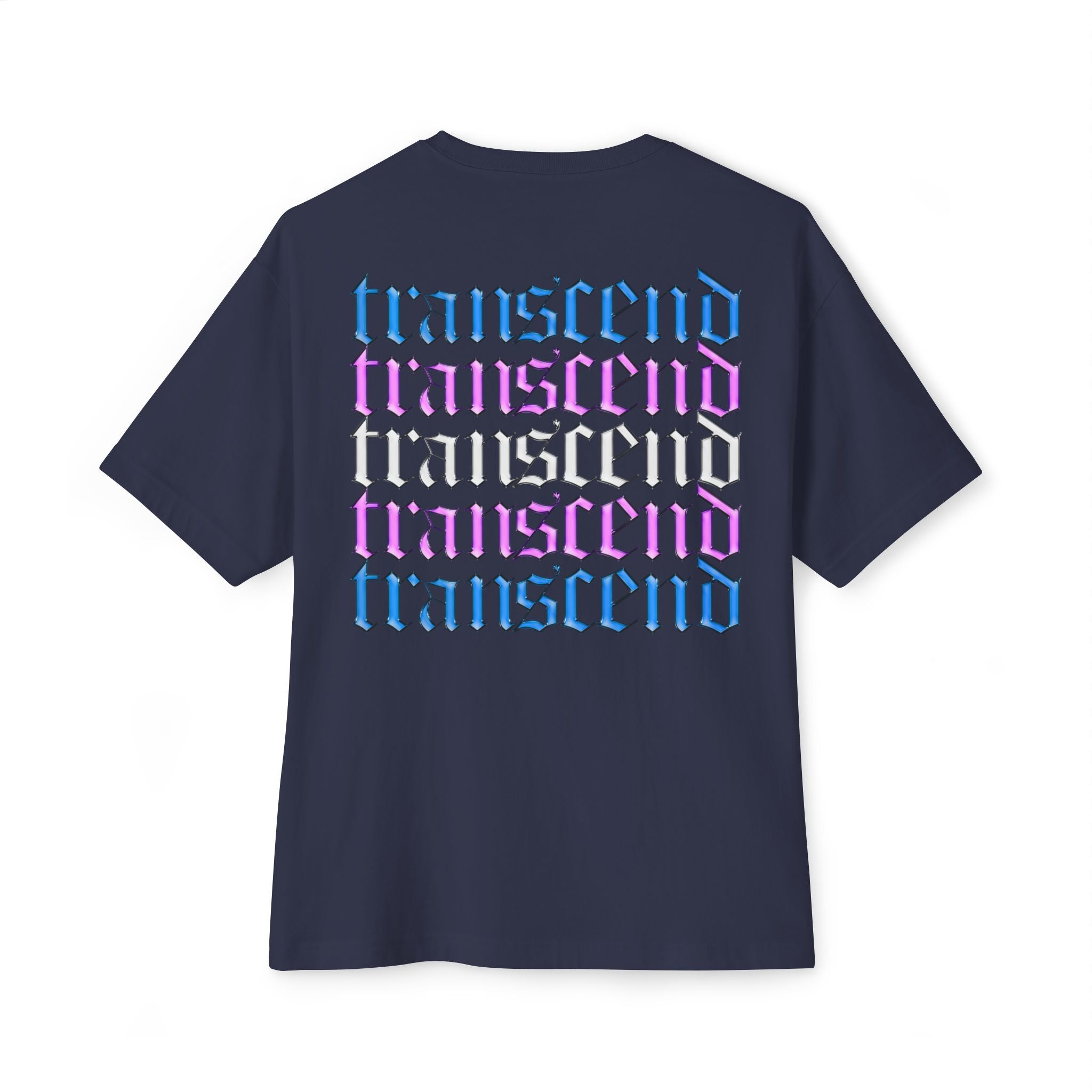 Transcend Blackletter Font Gothic Graphic Transcend T-Shirt (Unisex) Navy