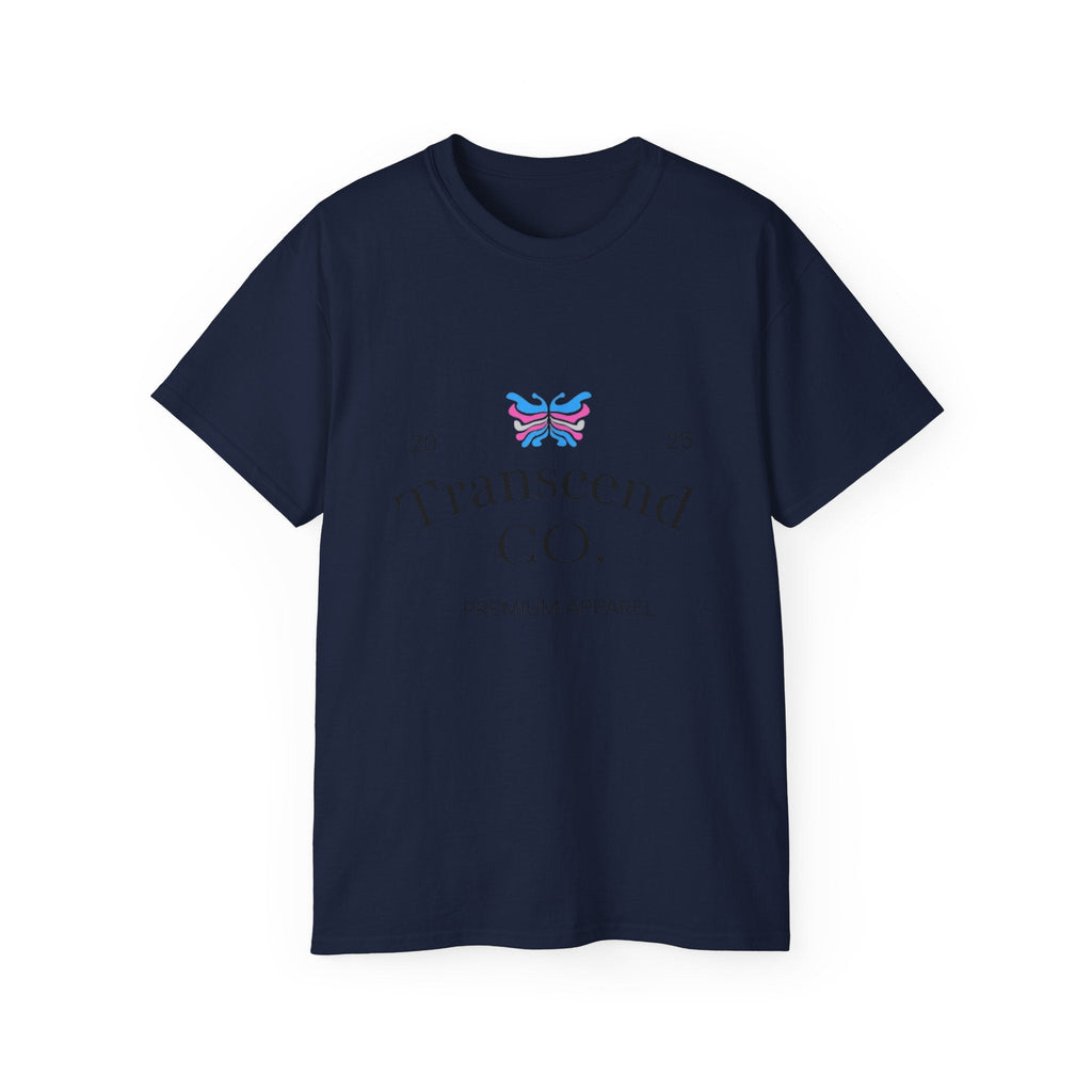 Transcend CO. Premium Tee Ultra Cotton Graphic T-Shirt (Unisex) Navy