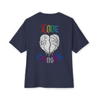 Love Transfolk Gothic Graphic Oversized Transcend T-Shirt (Unisex) Navy