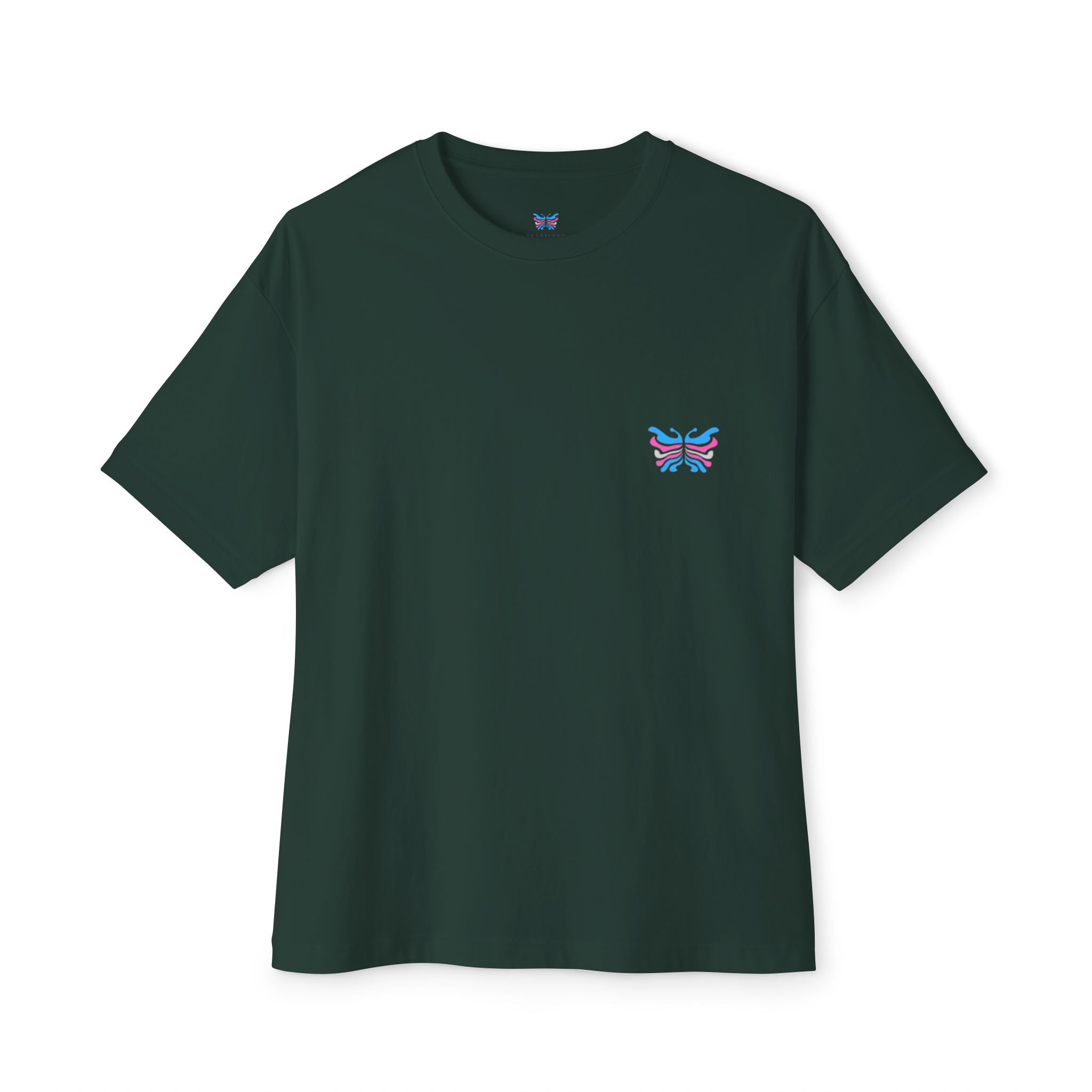 Transcend Butterfly Tee – Embrace Your Evolution Graphic (Unisex) Forest Green
