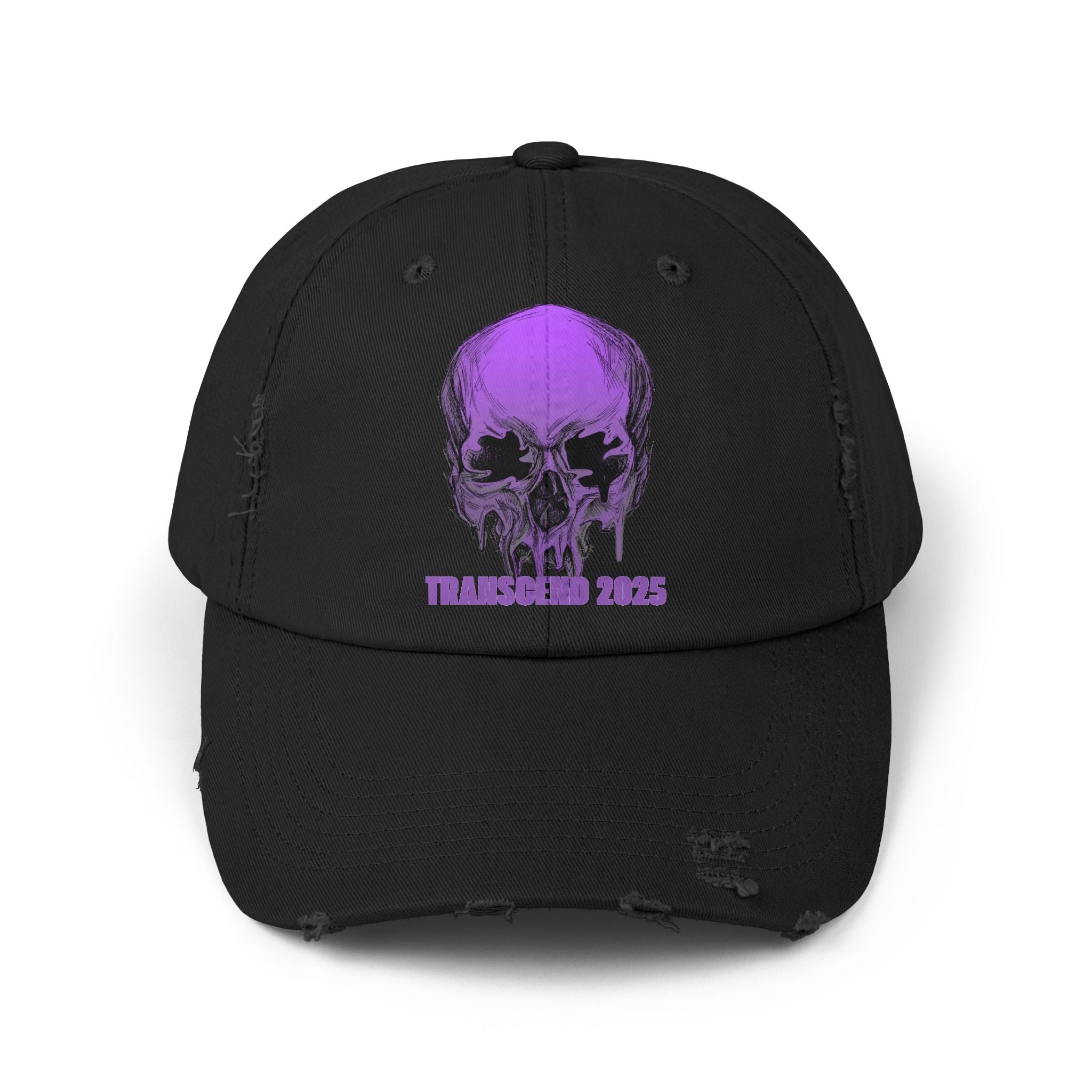 Nightmare Collection Distressed Transcend Baseball Cap (Unisex) Black