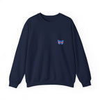 Transcend Logo Crewneck Graphic Long Sleeve Comfy Cotton (Unisex) Navy