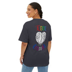 Love Transfolk Gothic Graphic Oversized Transcend T-Shirt (Unisex) Dark Gray