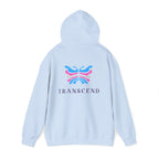 Transcend Logo Hoodie Minimalist Graphic Sweatshirt (Unisex) Light Blue