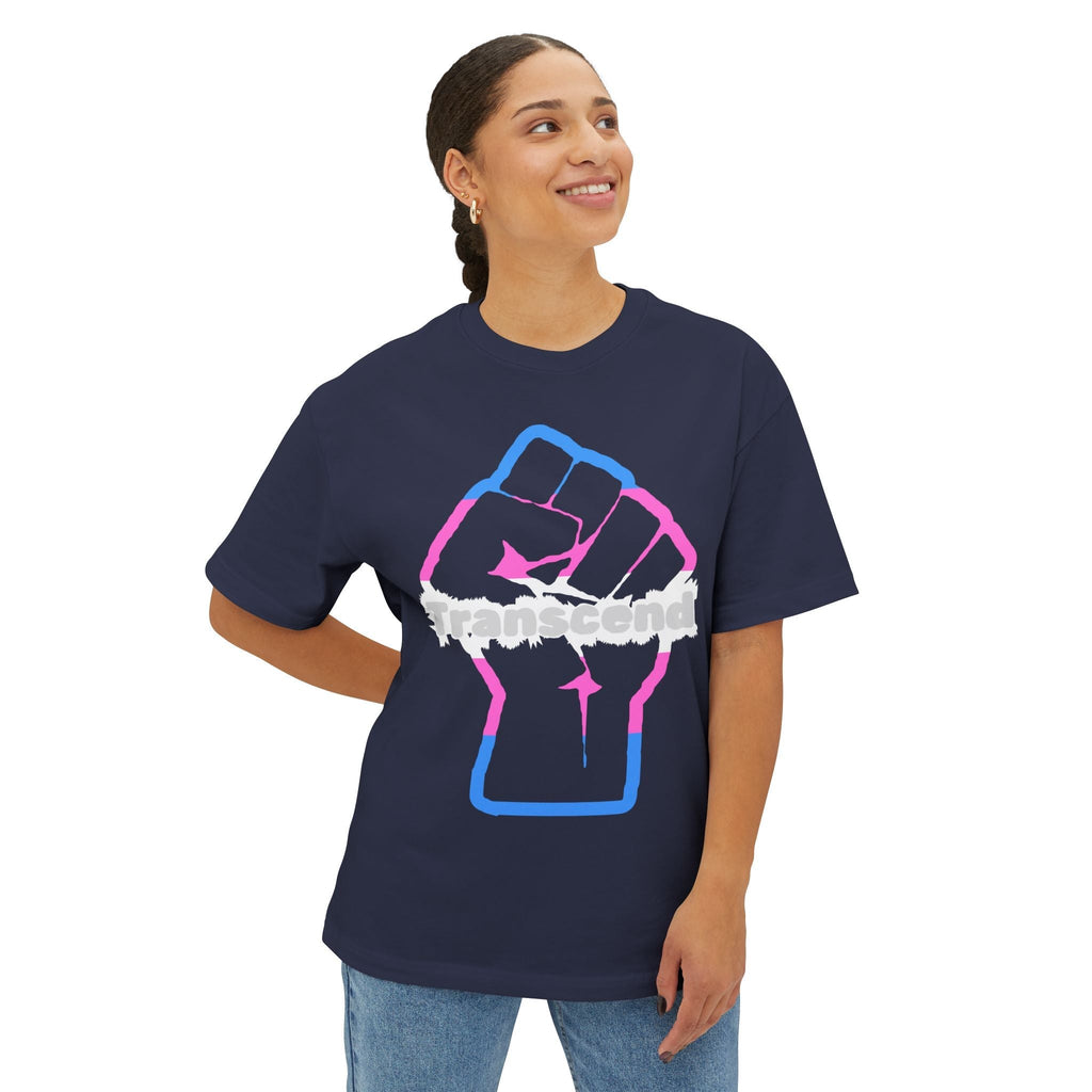 Transcend Power Fist Tee – Strength in Identity T-Shirt (Unisex) Navy