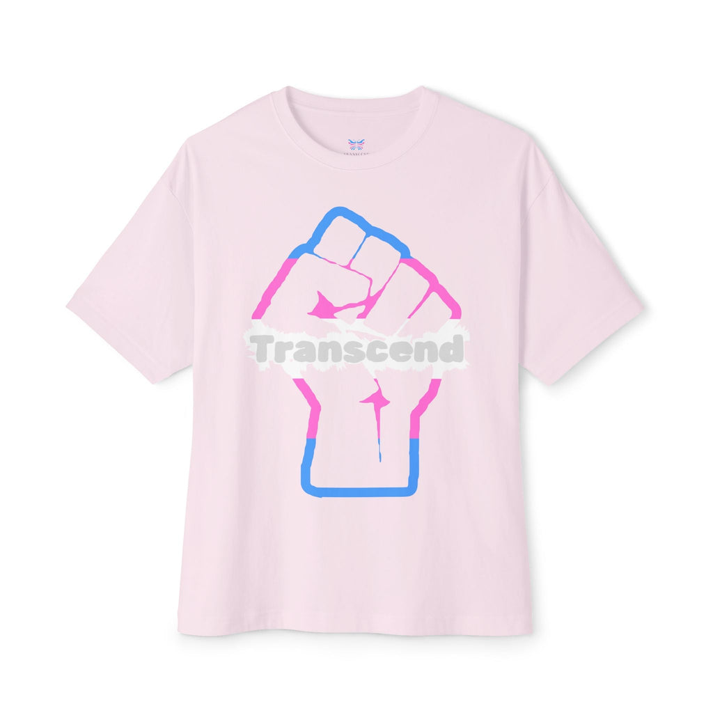 Transcend Power Fist Tee – Strength in Identity T-Shirt (Unisex) Soft Pink