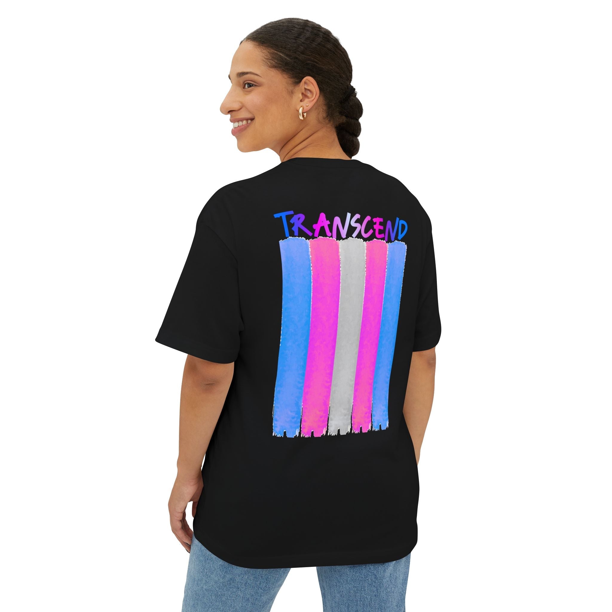 Transcend Flag Tee – Wear Your Truth Graphic Comfy Shirt (Unisex) Black