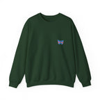 Transcend Logo Crewneck Graphic Long Sleeve Comfy Cotton (Unisex) Forest Green