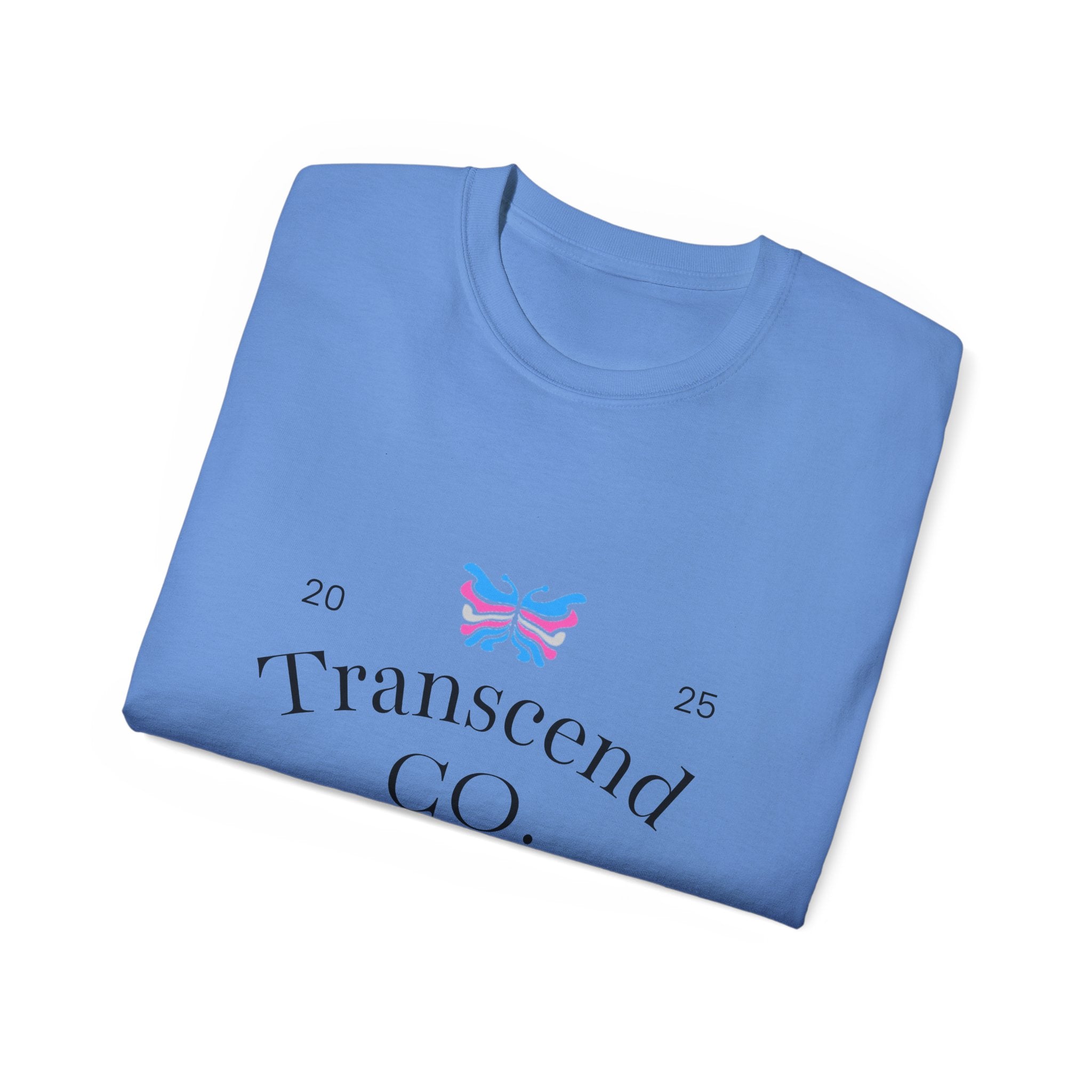 Transcend CO. Premium Tee Ultra Cotton Graphic T-Shirt (Unisex) Carolina Blue