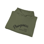 Progress Over Perfection Graphic Hooded Comfy Sweatshirt (Unisex) Military Green