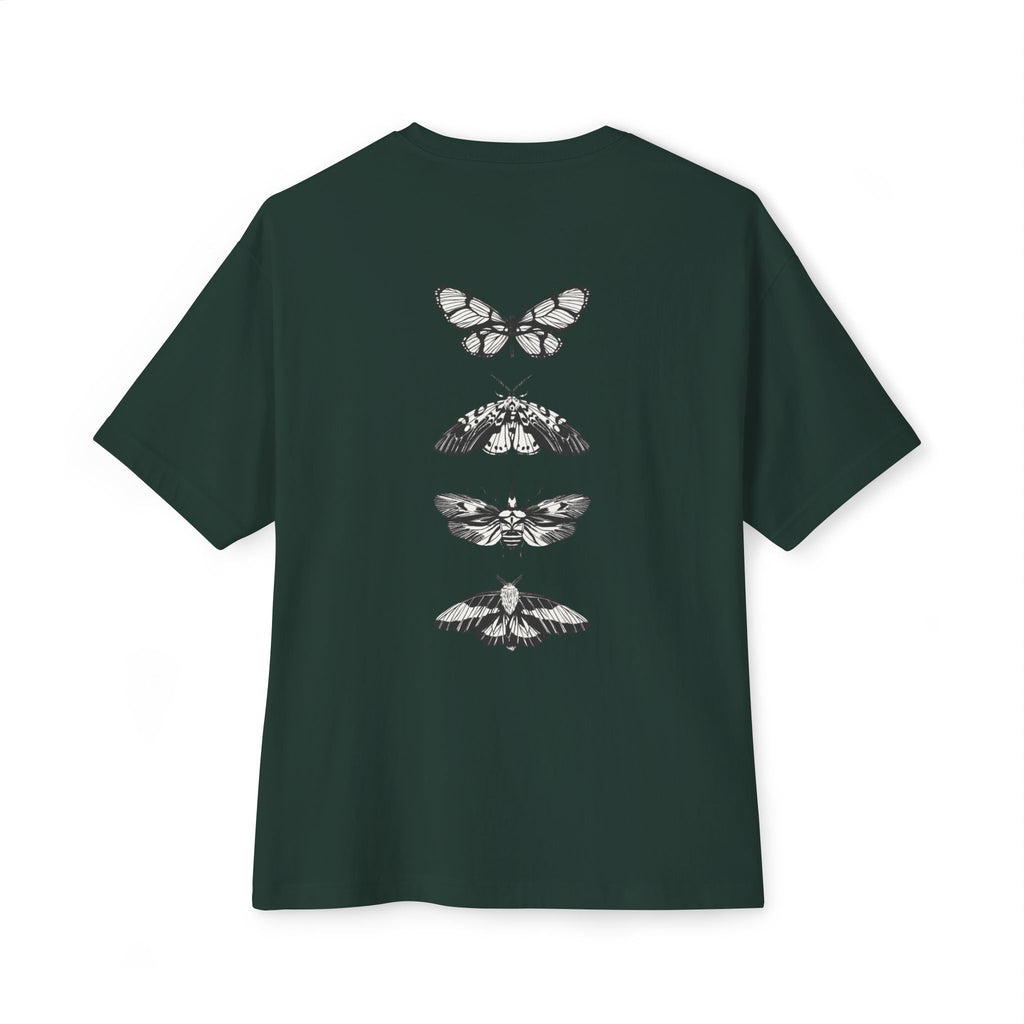 Progress Over Perfection Graphic Oversized Boxy T-Shirt (Unisex) Forest Green