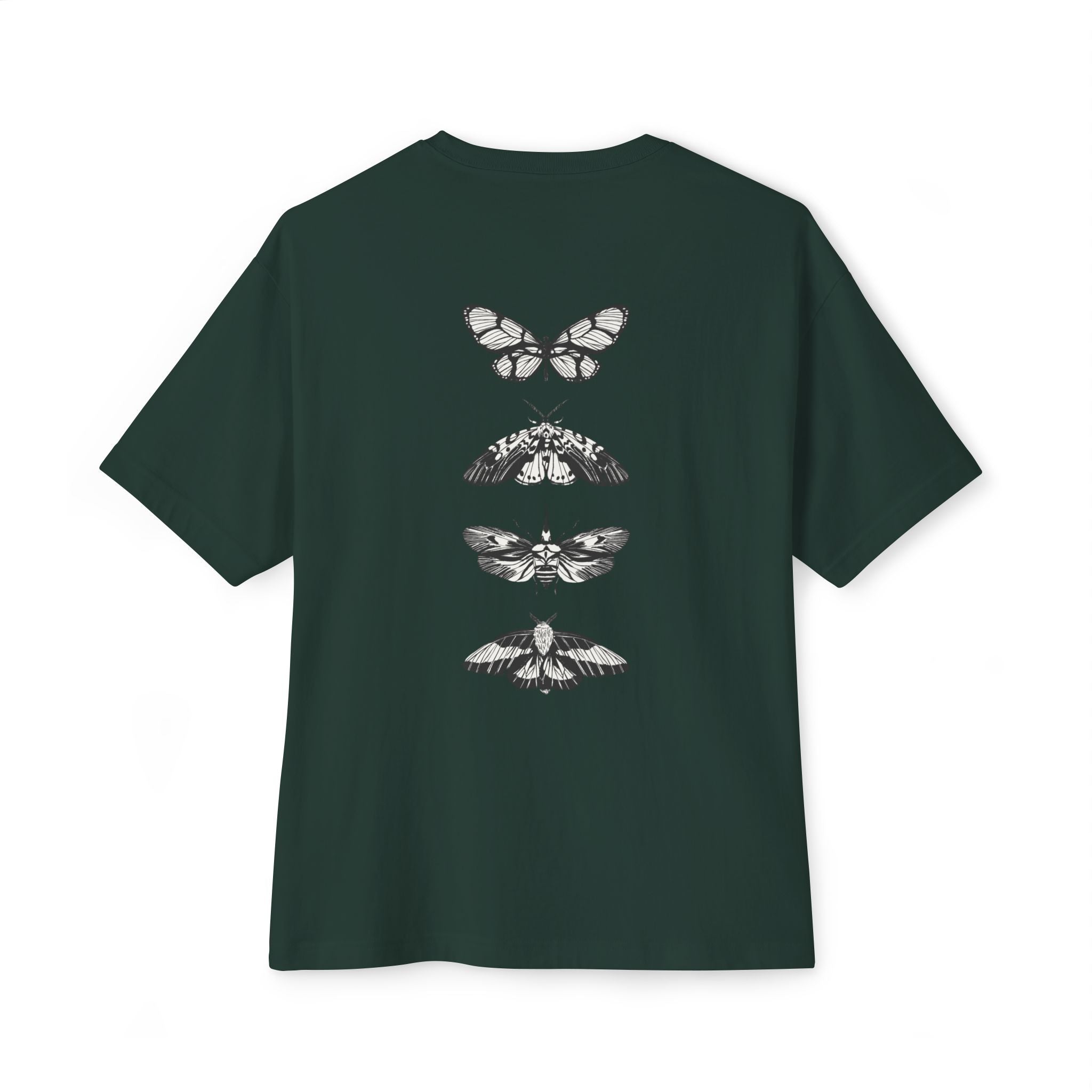 Progress Over Perfection Graphic Oversized Boxy T-Shirt (Unisex) Forest Green