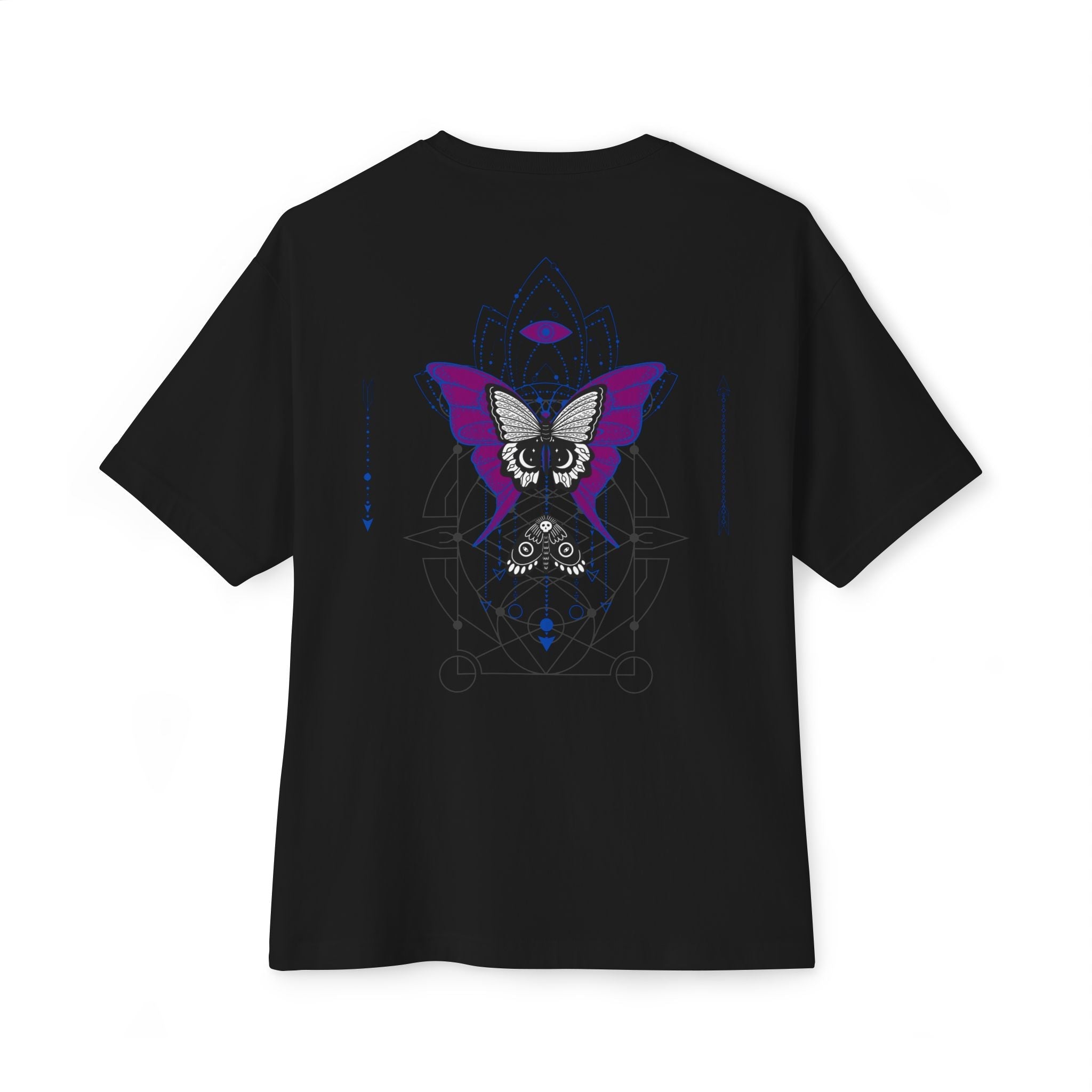 Geometric Butterfly Gothic Graphic Transcend T-Shirt (Unisex) Black