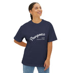 Progress Over Perfection Graphic Oversized Boxy T-Shirt (Unisex) Navy