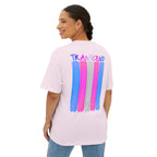 Transcend Flag Tee – Wear Your Truth Graphic Comfy Shirt (Unisex) Soft Pink