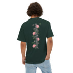 Transcend Rose Vine Gothic Grunge Graphic Dark T-Shirt (Unisex) Forest Green