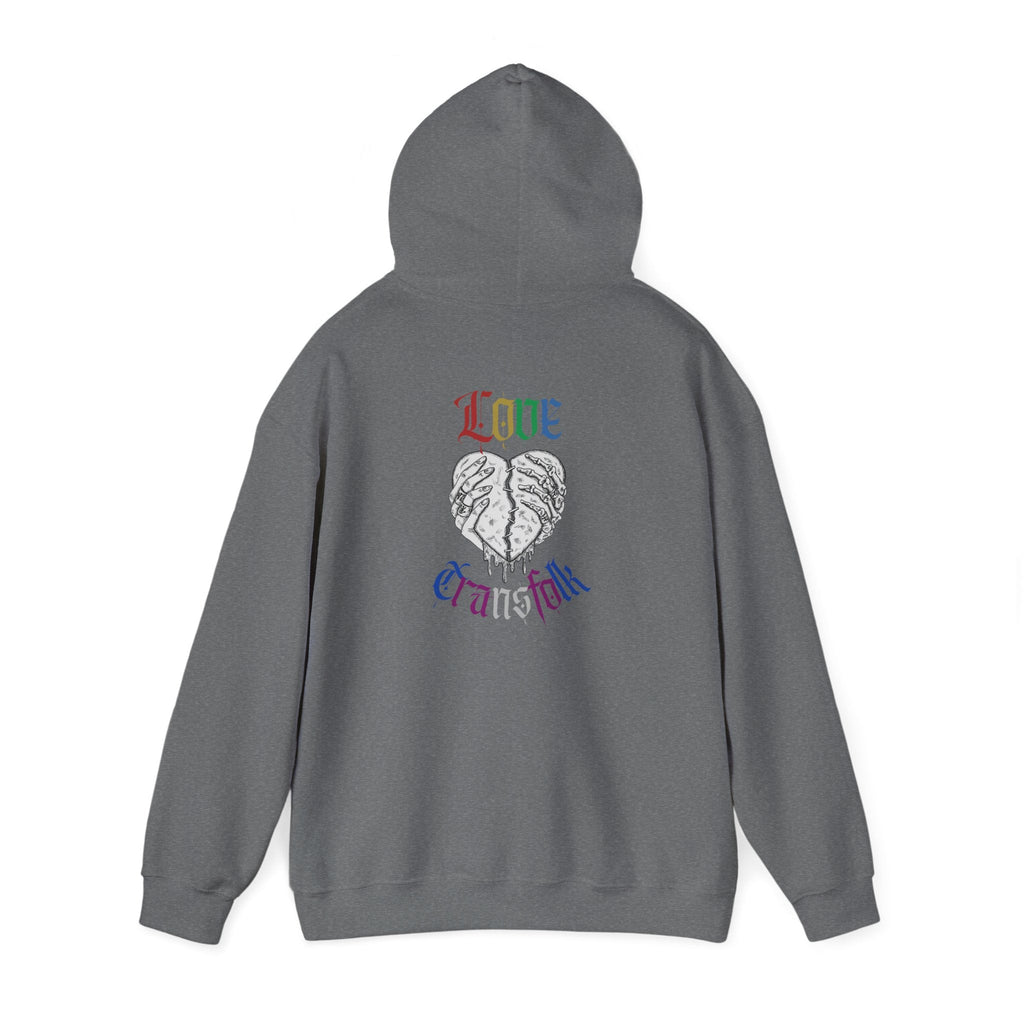 Love Transfolk Gothic Grunge Graphic Transcend Hoodie (Unisex) Graphite