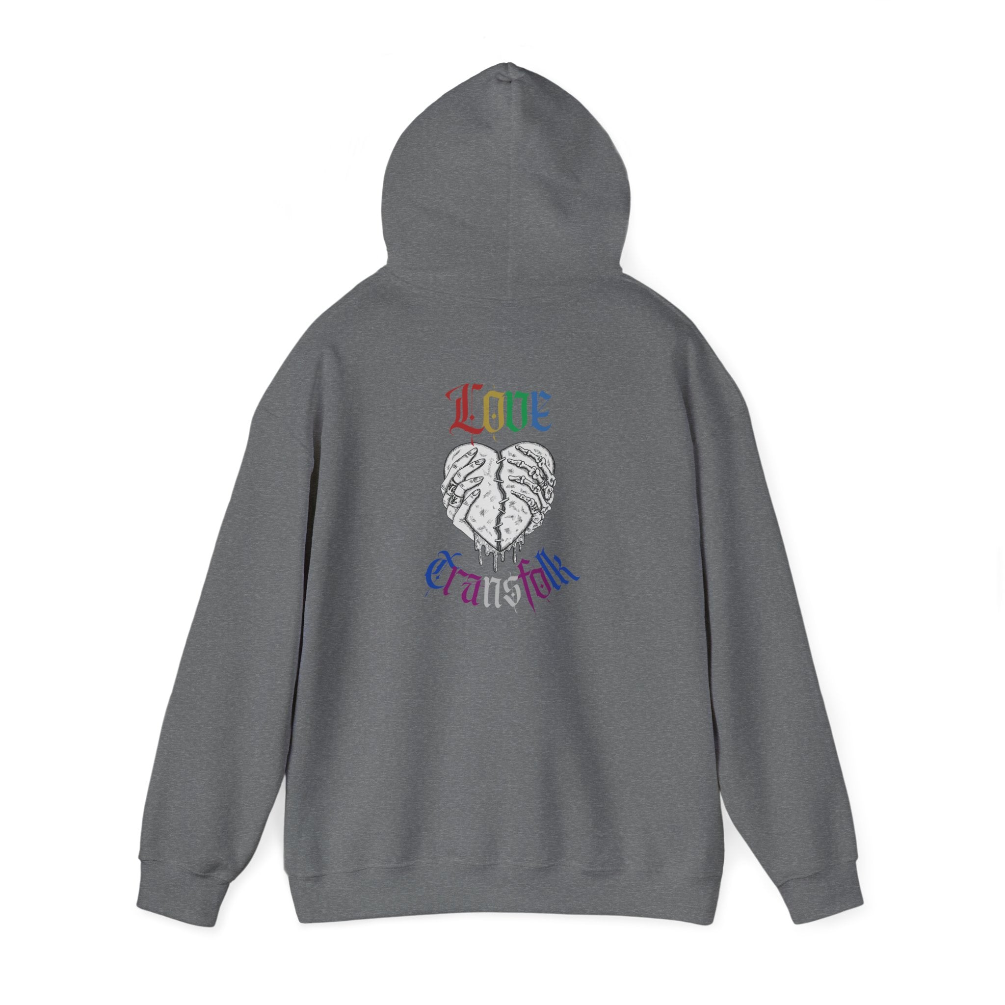 Love Transfolk Gothic Grunge Graphic Transcend Hoodie (Unisex) Graphite