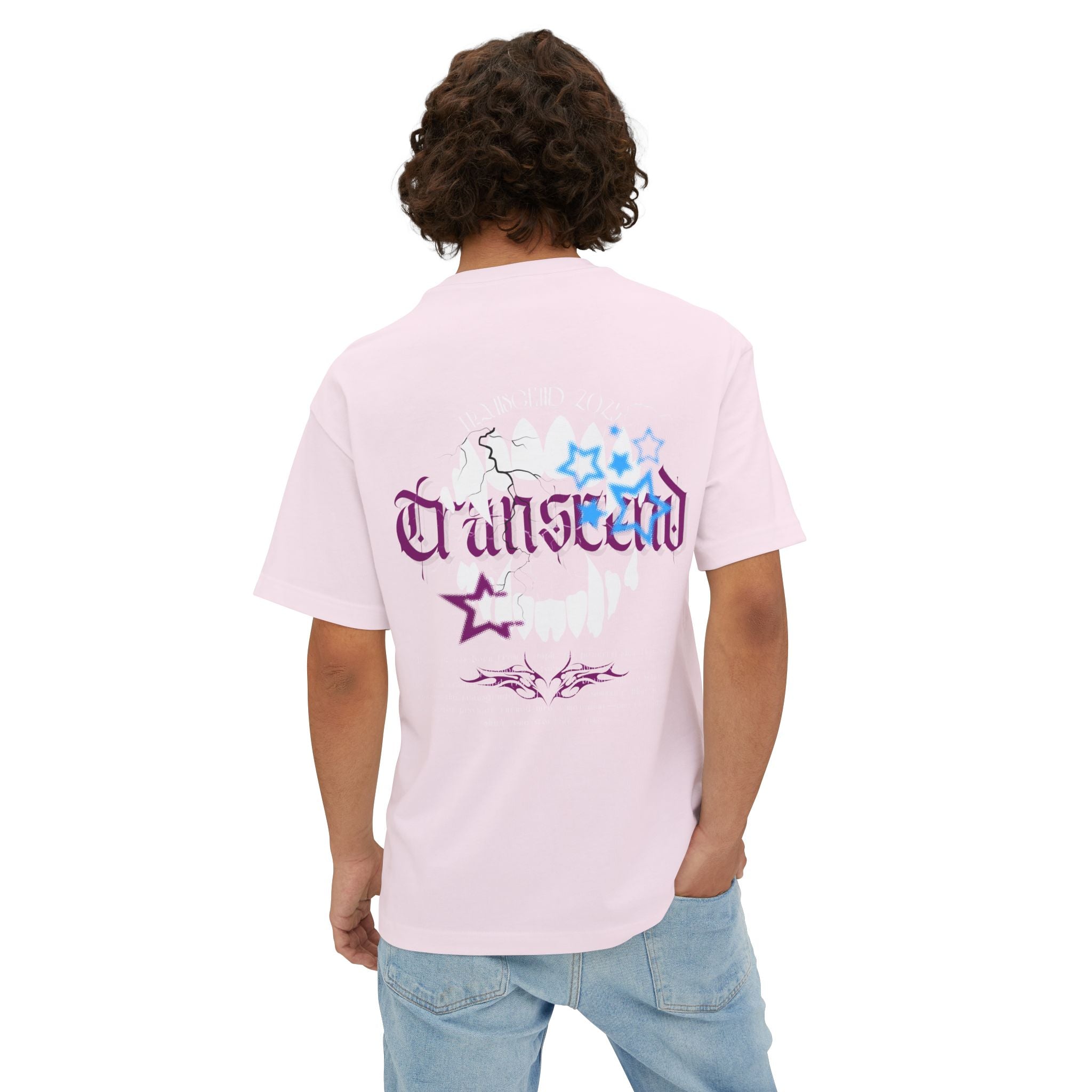 Bite Back Transcend Oversized Boxy T-Shirt (Unisex) Soft Pink