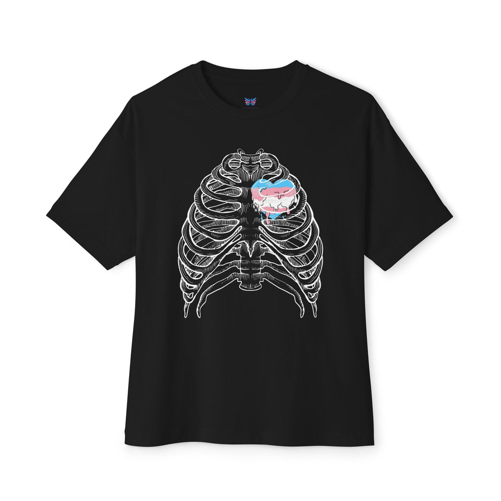 Open Heart Transcend Oversized T-Shirt (Unisex) Black