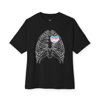 Open Heart Transcend Oversized T-Shirt (Unisex) Black