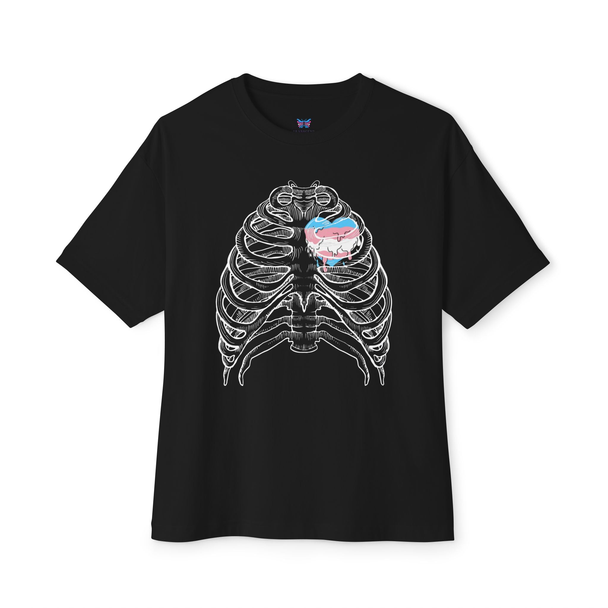 Open Heart Transcend Oversized T-Shirt (Unisex) Black