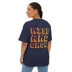 Rise And Grow Garden Transcend Graphic Oversized T-Shirt (Unisex) Navy