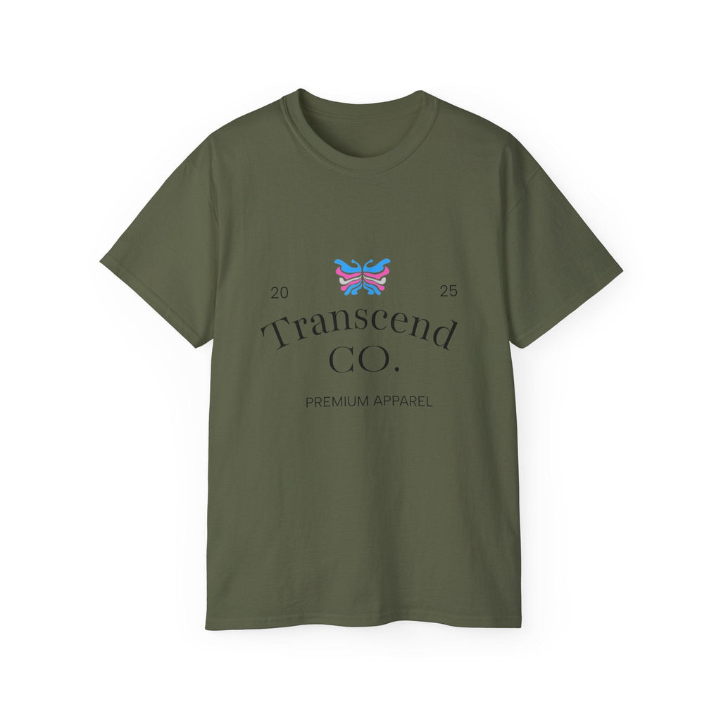 Transcend CO. Premium Tee Ultra Cotton Graphic T-Shirt (Unisex) Military Green