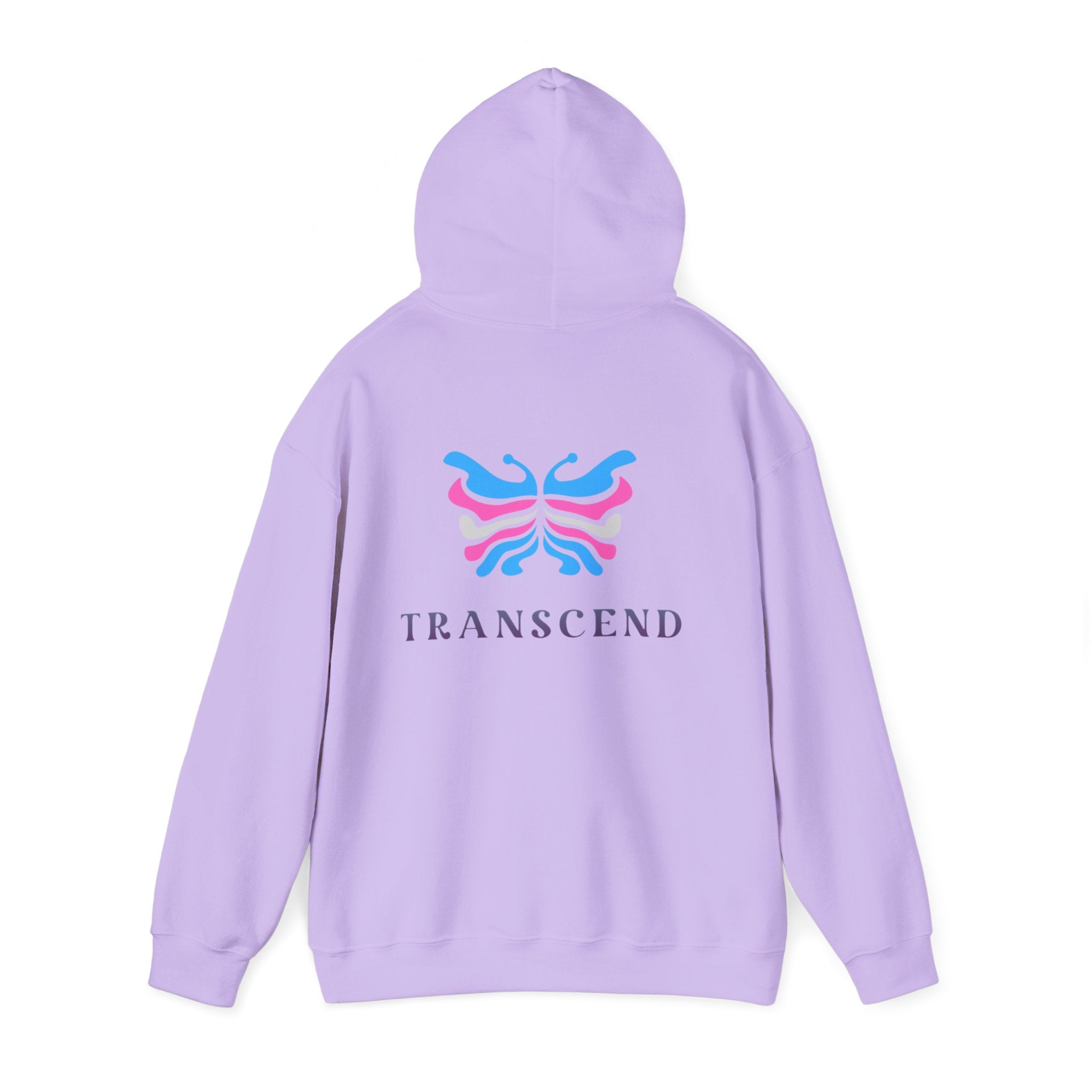 Transcend Logo Hoodie Minimalist Graphic Sweatshirt (Unisex) Orchid