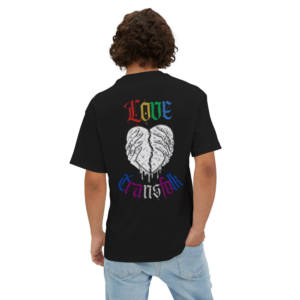 Love Transfolk Gothic Graphic Oversized Transcend T-Shirt (Unisex) Black