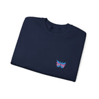 Transcend Logo Crewneck Graphic Long Sleeve Comfy Cotton (Unisex) Navy