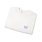 Transcend Logo Crewneck Graphic Long Sleeve Comfy Cotton (Unisex) White