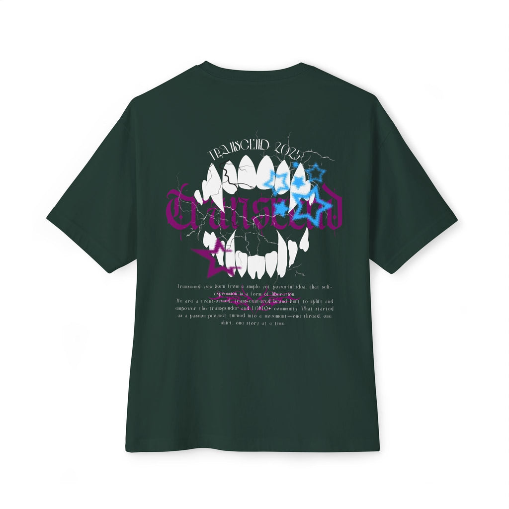 Bite Back Transcend Oversized Boxy T-Shirt (Unisex) Forest