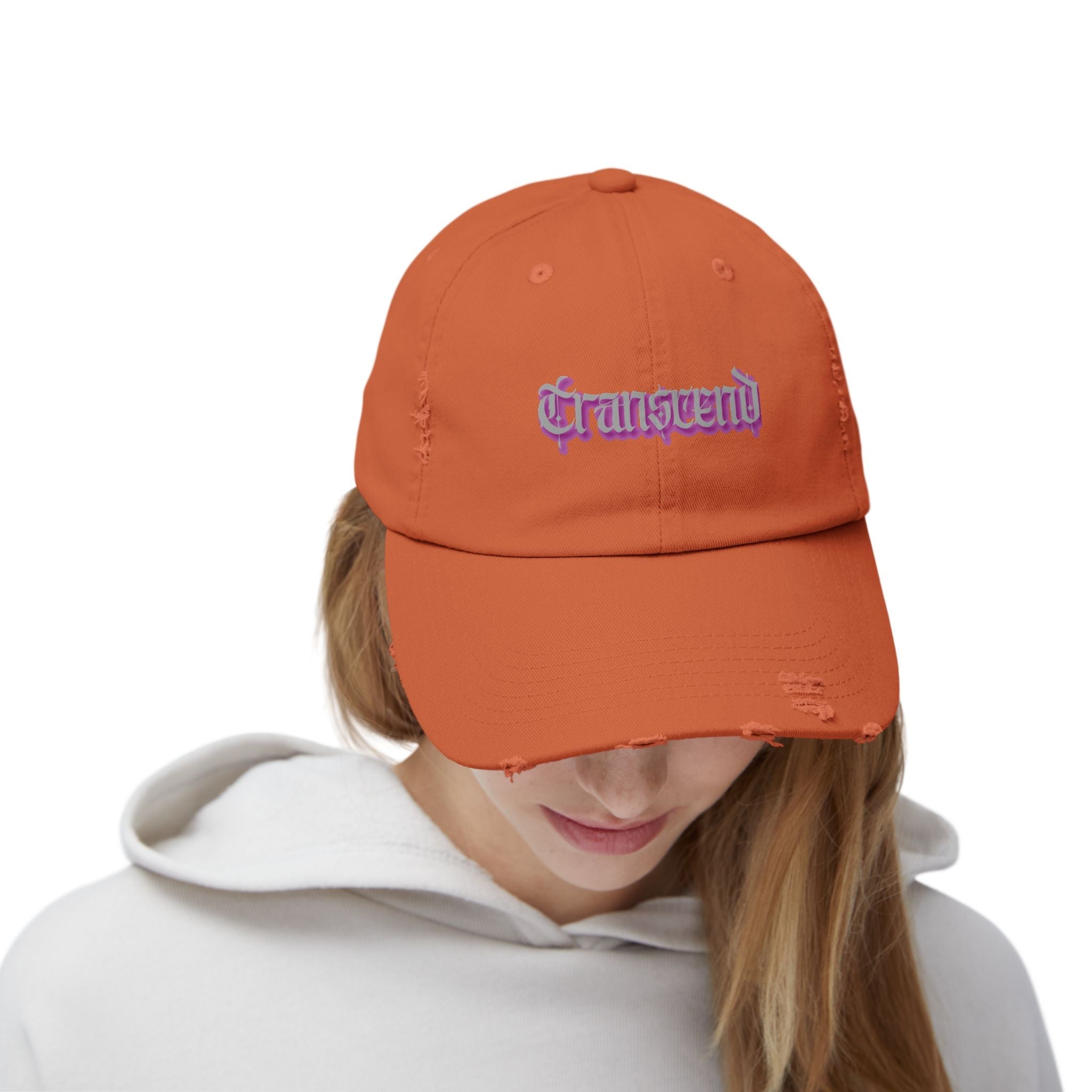 Transcend Gothic Graphic Blackletter Font Distressed Cap (Unisex) Burnt Orange