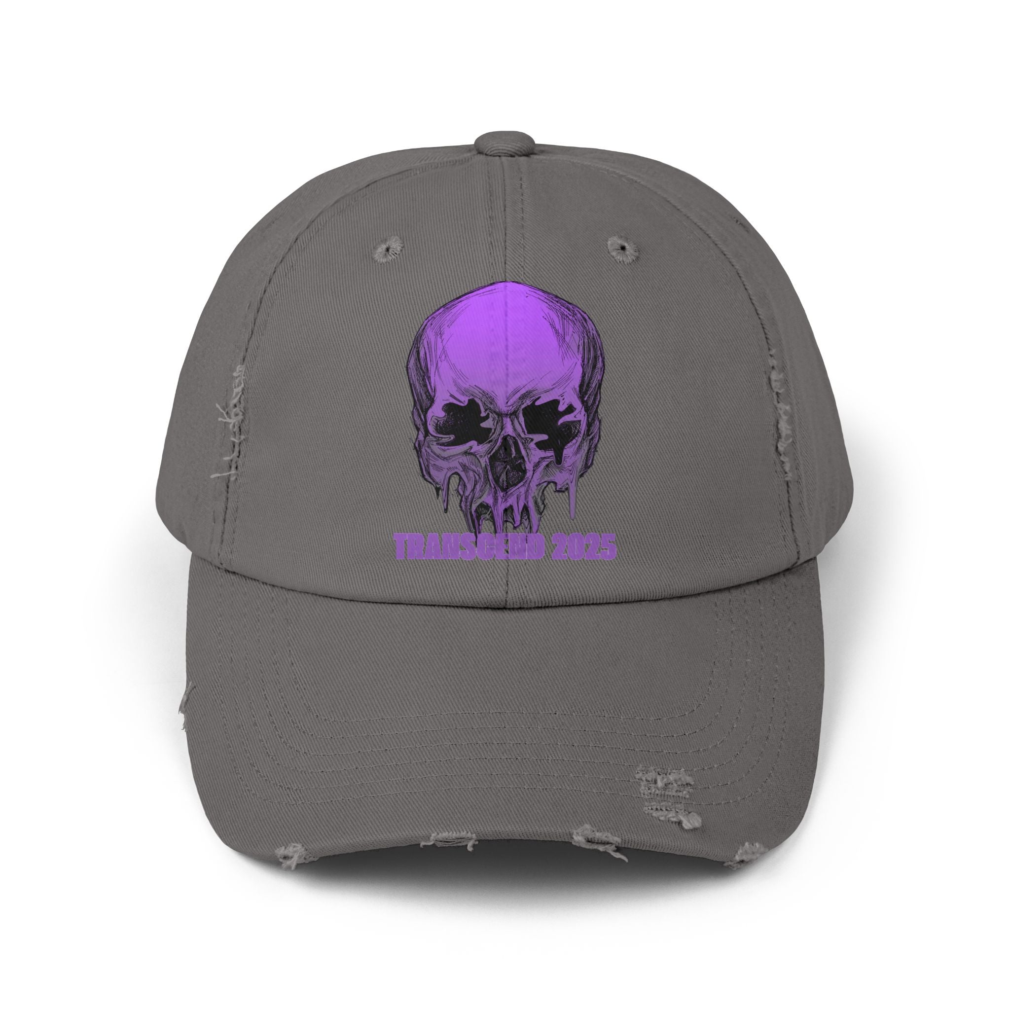 Nightmare Collection Distressed Transcend Baseball Cap (Unisex) Nickel