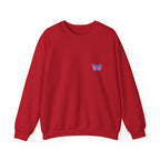 Transcend Logo Crewneck Graphic Long Sleeve Comfy Cotton (Unisex) Cherry Red