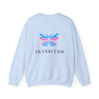 Transcend Logo Crewneck Graphic Long Sleeve Comfy Cotton (Unisex) Light Blue